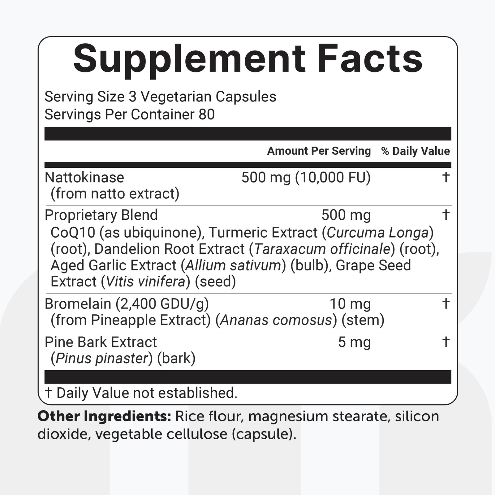 Nattokinase 10,000 FU Per Serving Natural Natto Extract, 240 Vegetarian Capsu…