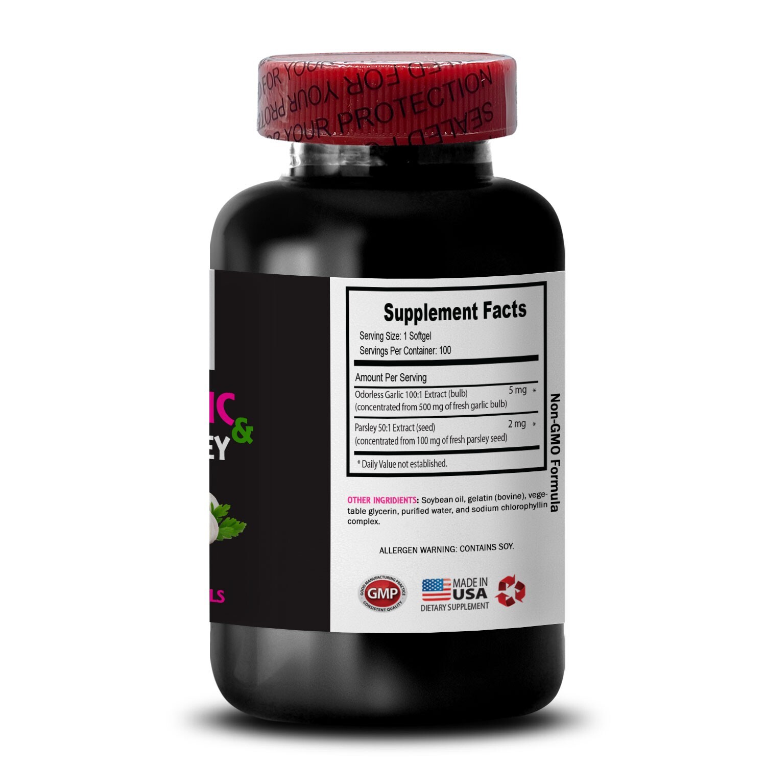 Odor-Free Boost – GARLIC & PARSLEY ODORLESS – Herbal Vitality 2 Bottle 200 Caps