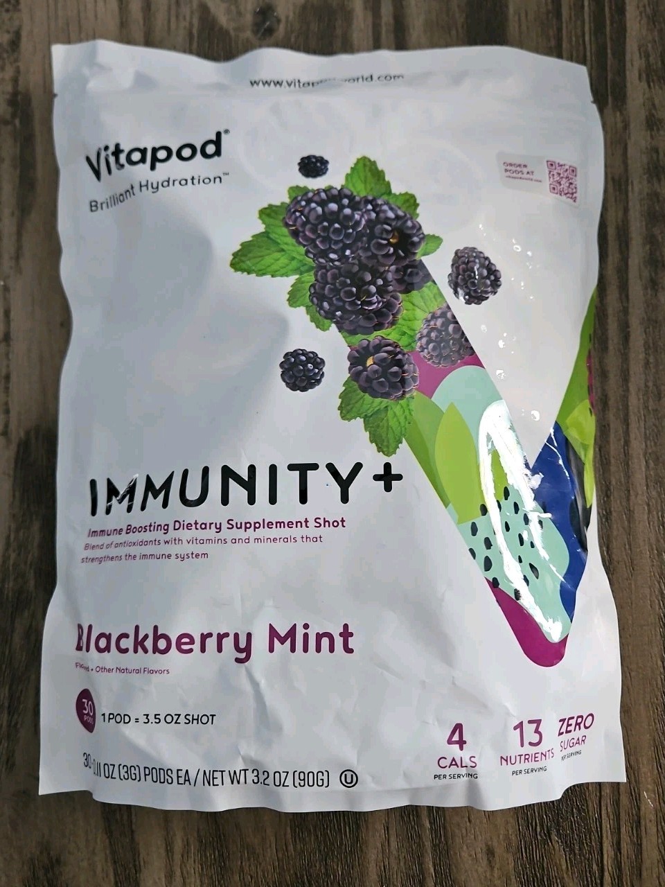 Vitapod Immunity+ Blackberry Mint – Hydration & Immune Support – 30 Pods