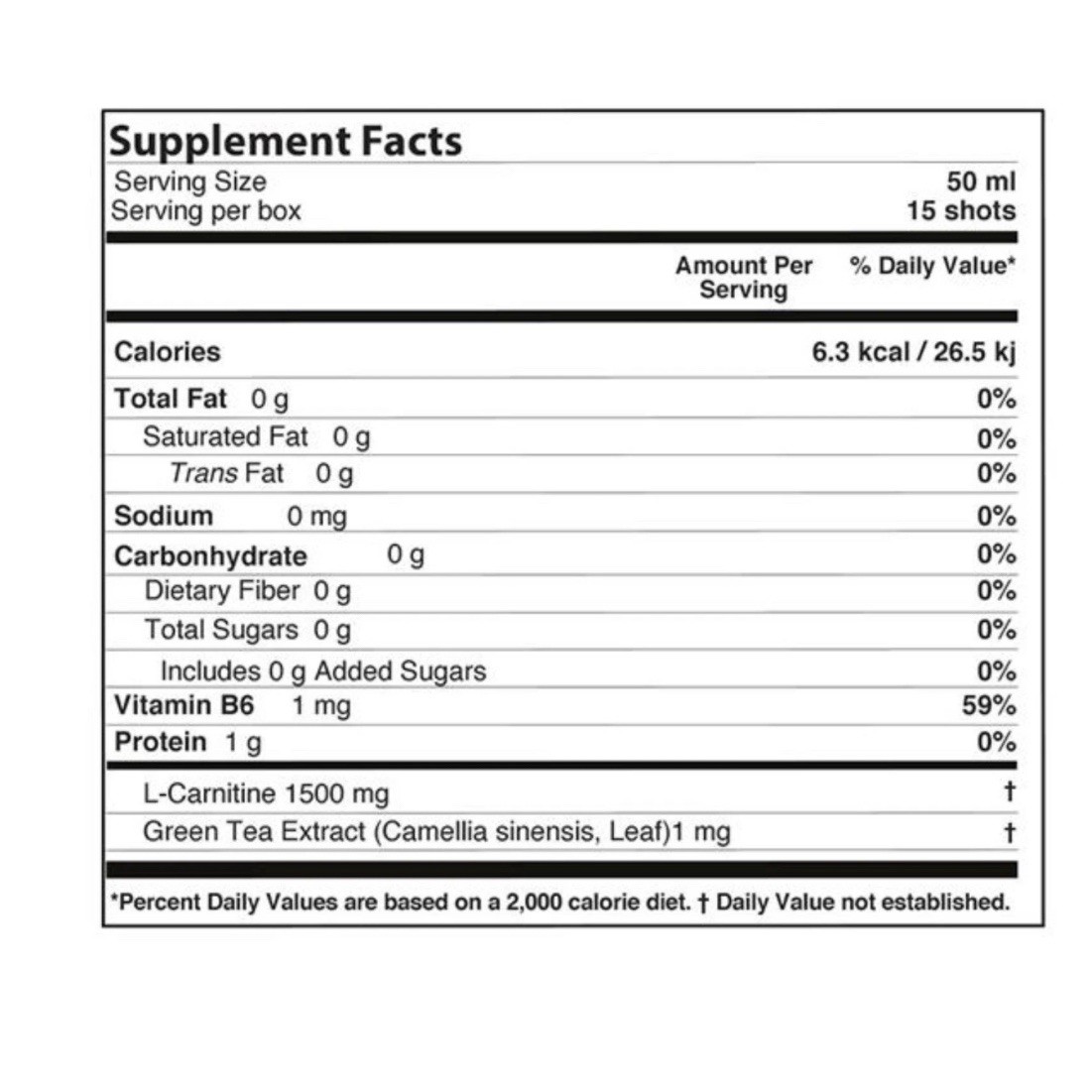 Nutriplus L-Carnitine Shot with Green Tea 15 count 50 ml each