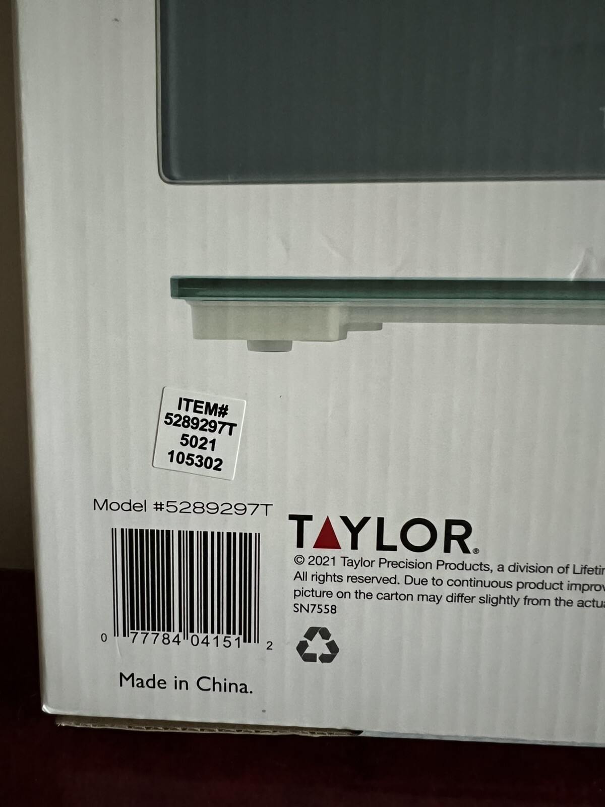 Taylor Tempered Glass Digital ELECTRONIC Scale Instant Read Gray/Blue 5289297T