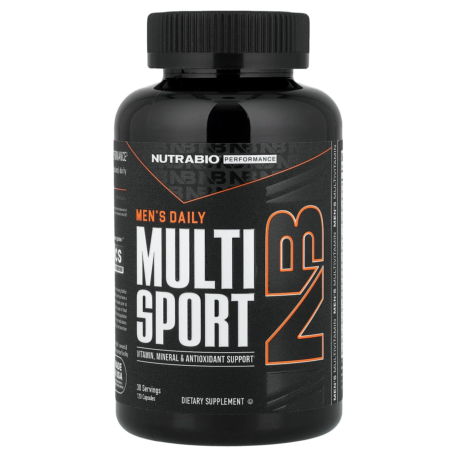 2 X NutraBio, Performance, Men’s Daily Multi Sport, 120 Capsules