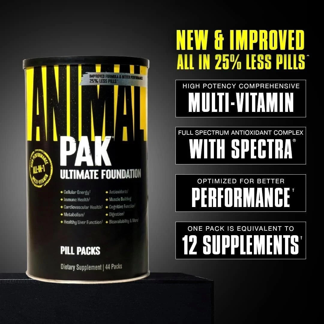 Animal Pak – Convenient Multivitamin for Men & Women Daily All-in-One 44 Count