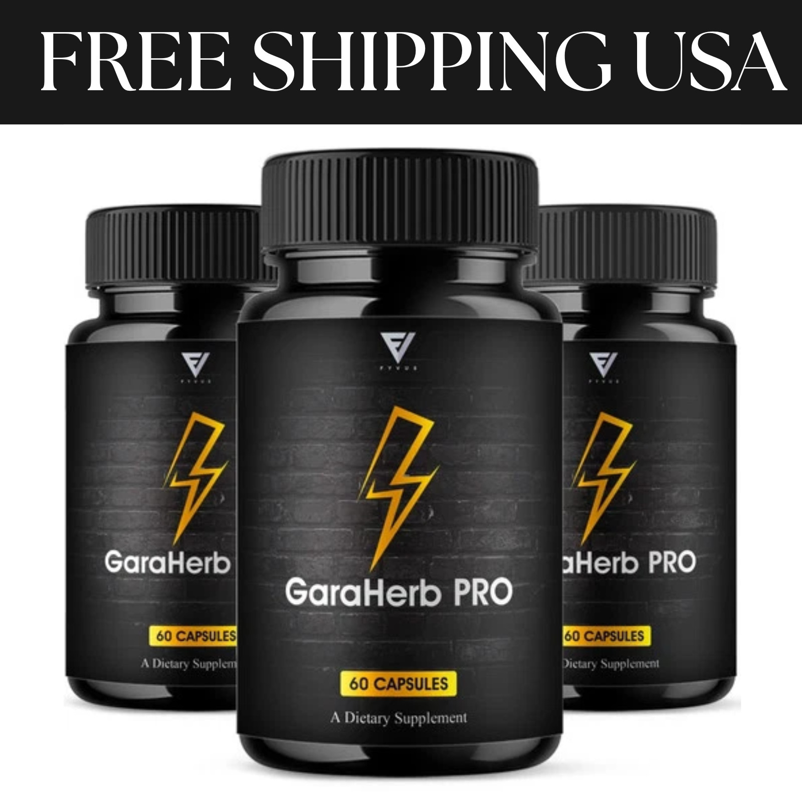 Garaherb Pro Premium Performance Dietary Capsules, 3 Pack 180 Total Herbal US