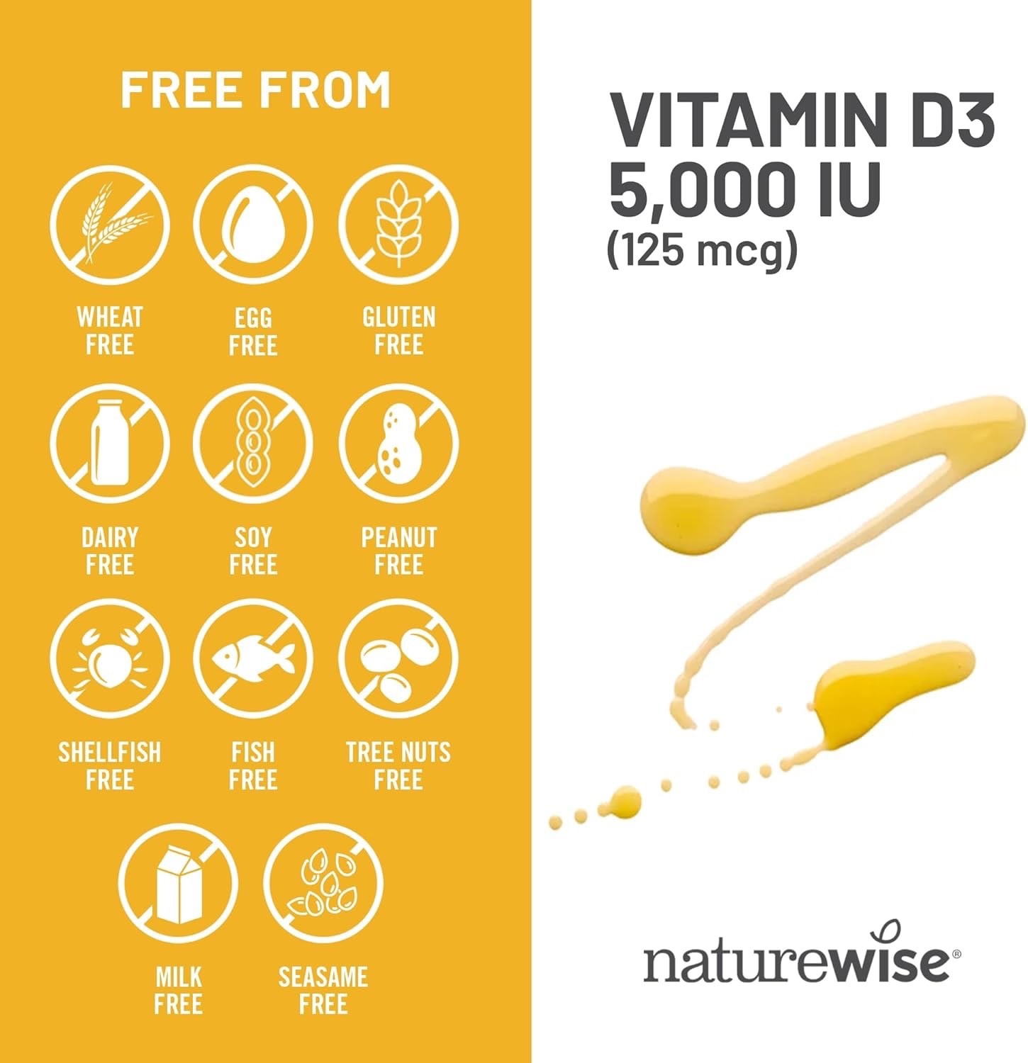 50 Bottle Bundle ~ NatureWise Vit D3 360 Pills Soft Gel Capsule 5000 IU 125 Mcg