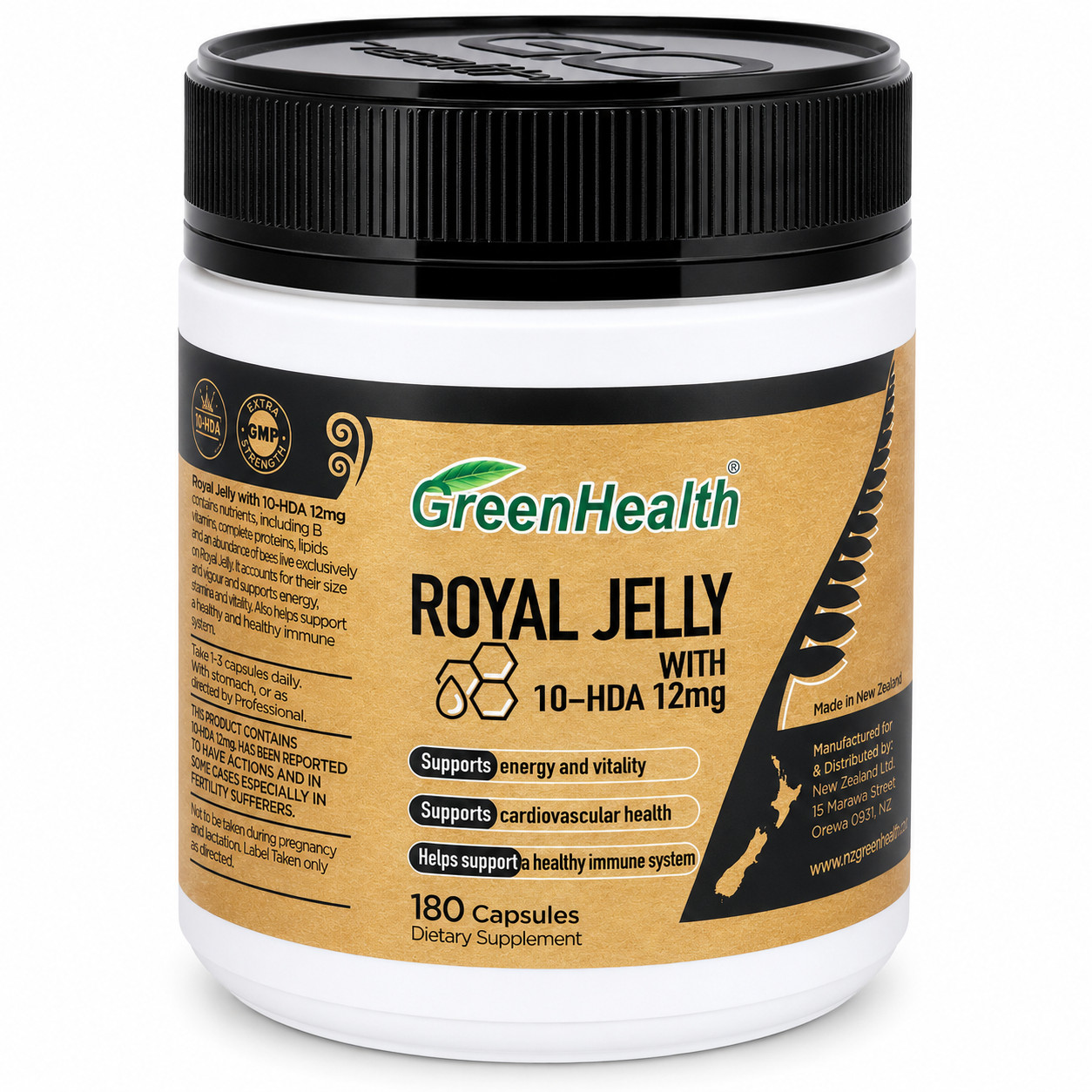 New Zealand Royal Jelly Extract 1000mg x 180 Capsules