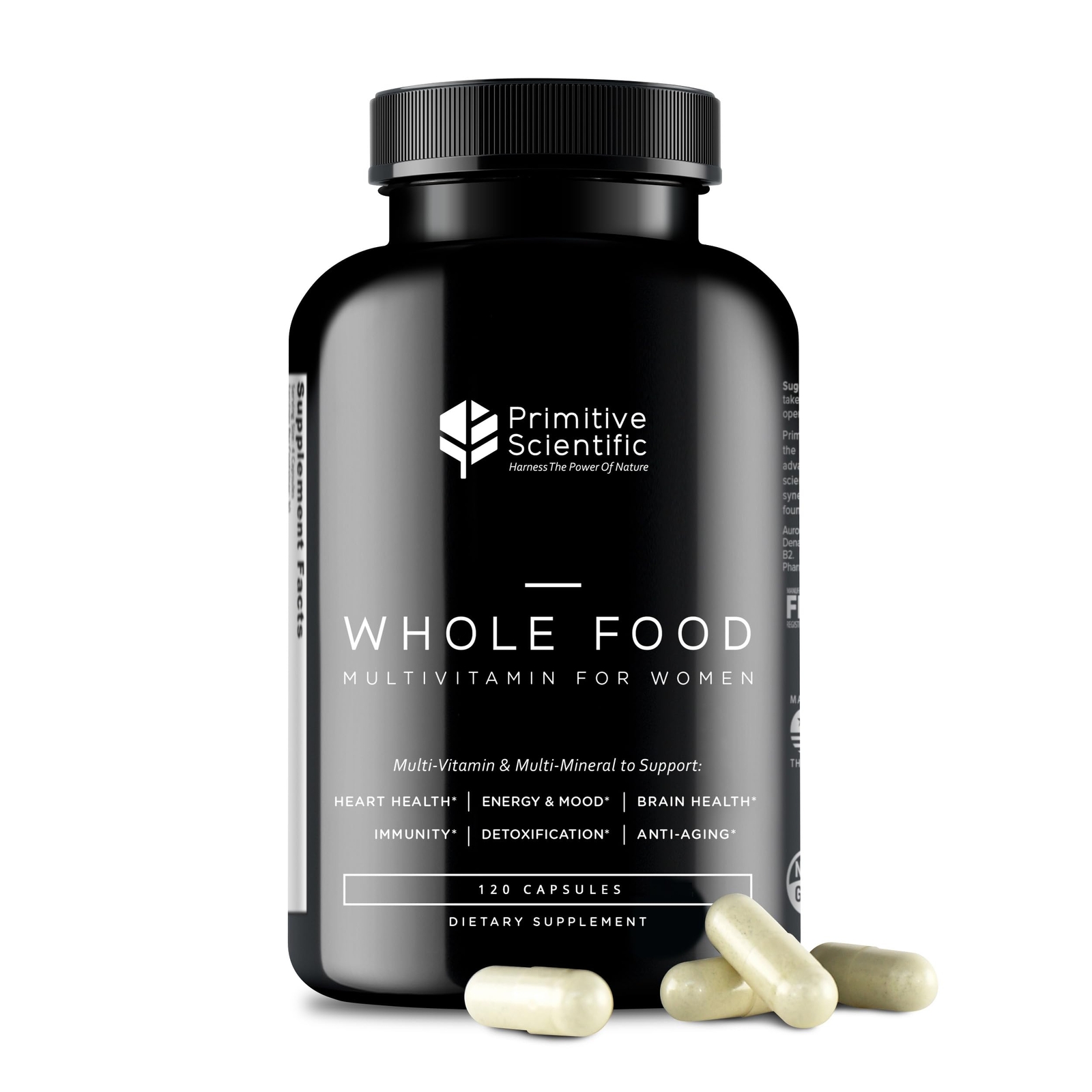 Whole Food Natural One-a-Day Multivitamin and Mineral Capsules for Women – Al…