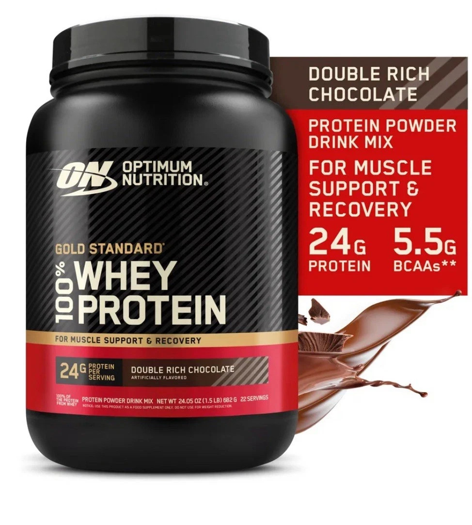 Optimum Nutrition, Gold Standard 100% Whey Protein Powder, Double Rich Chocolate