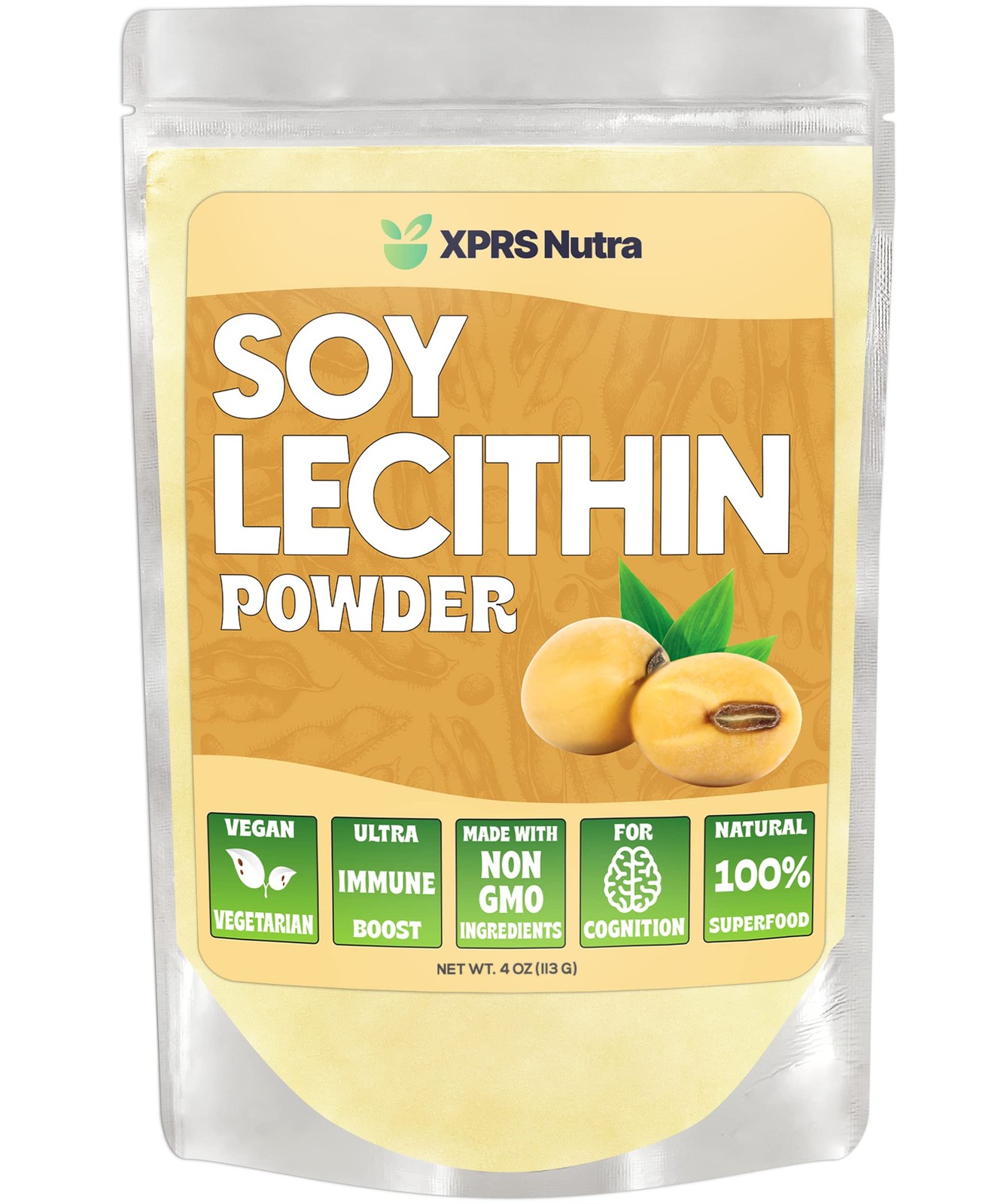 Soy Lecithin Powder Food Grade Fat Emulsifier Suitable for Cooking, Baking a…