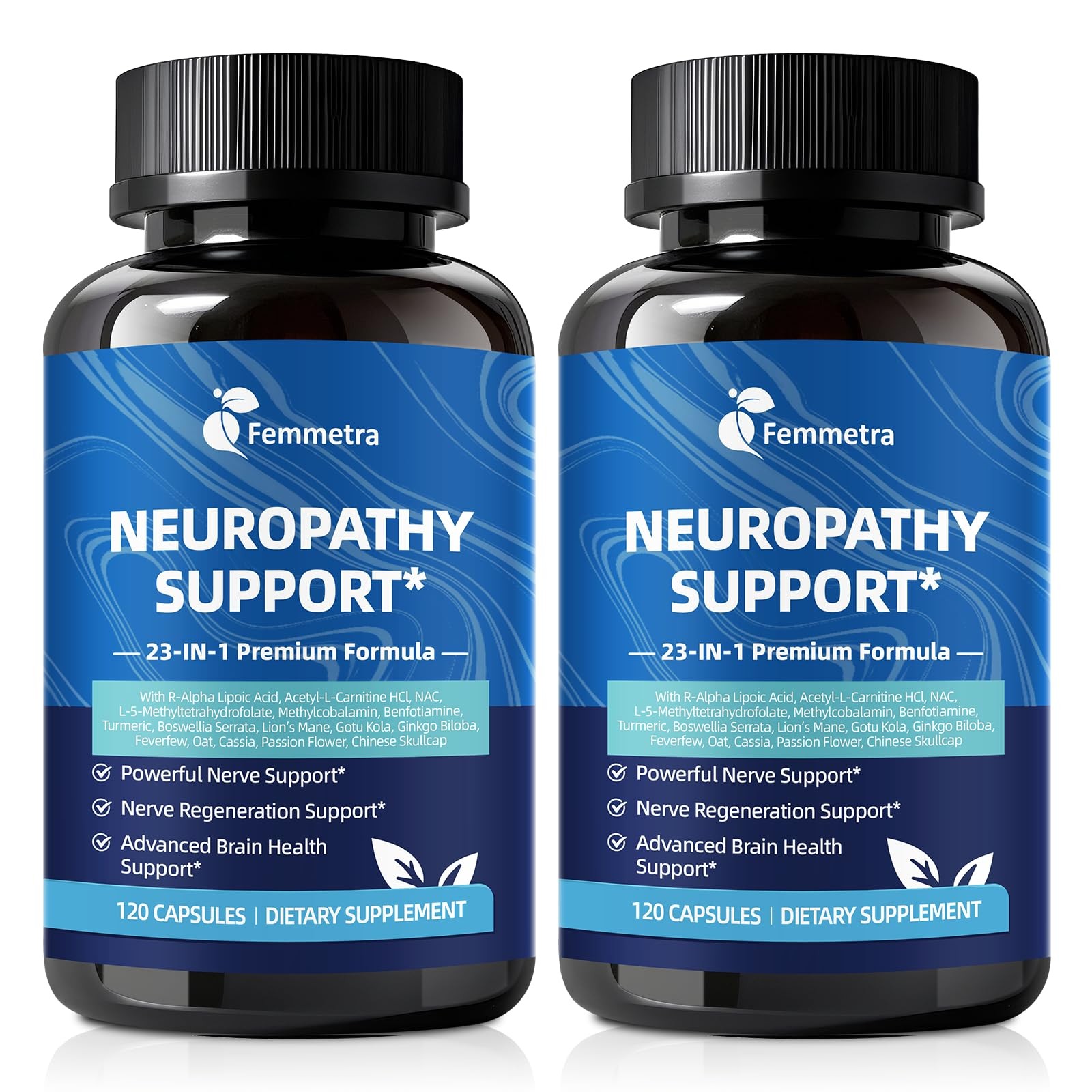 Nerve & Peripheral Neuropathy Support Supplement with 1200mg R-Alpha Lipoic