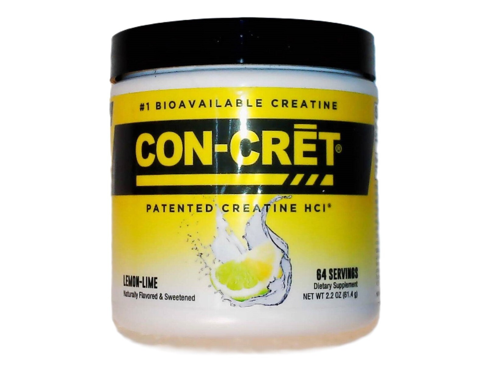 CON-CRET PATENTED CREATINE HCL LEMON-LIME 64 SERVINGS 2.2 Oz POWDER EXP. 12/2024