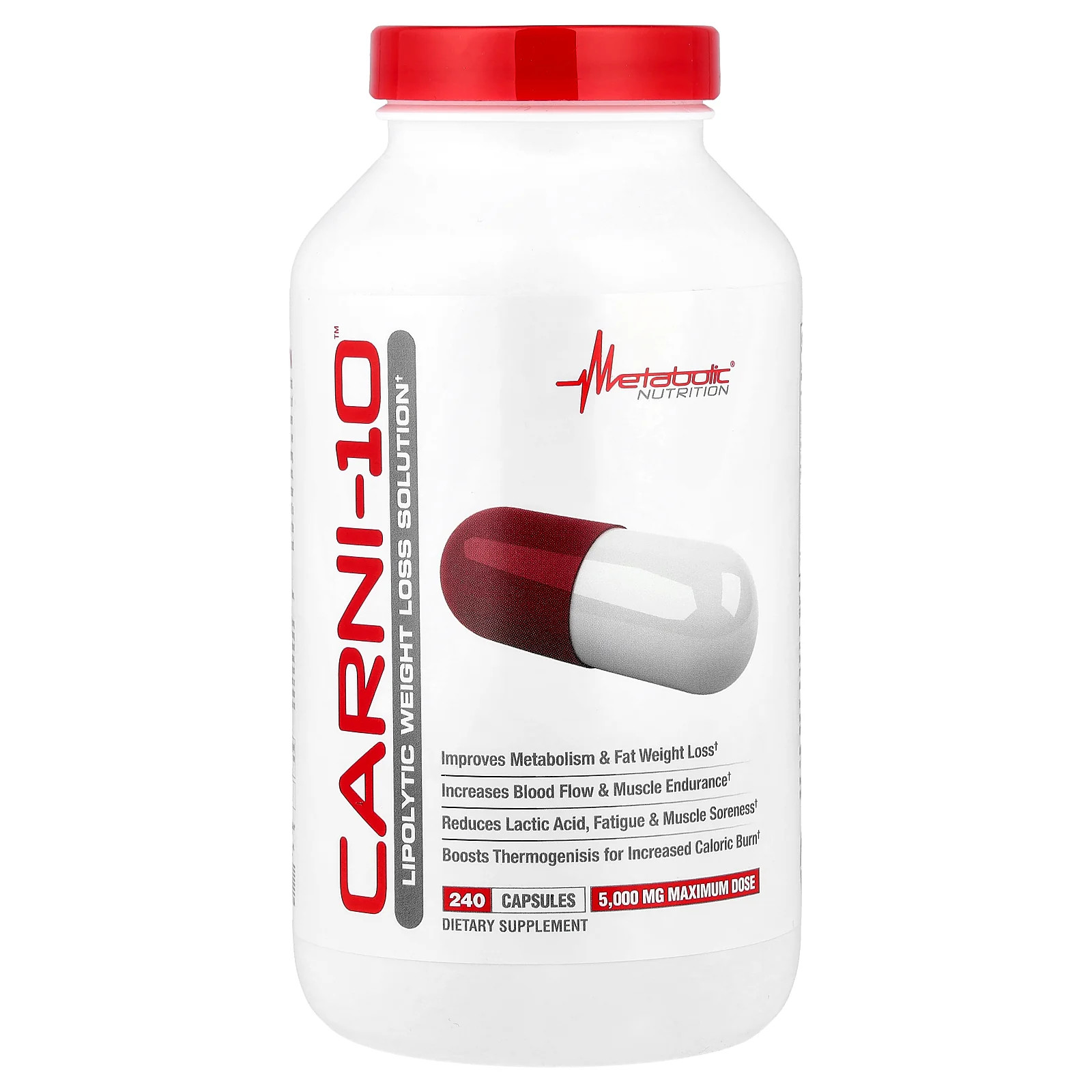 2 X Metabolic Nutrition, Carni-10�, 240 Capsules