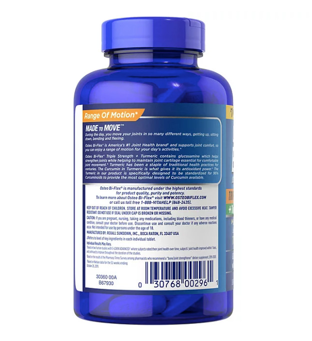220 ct. Osteo Bi-Flex Joint Health Triple Strength + Turmeric Tablets