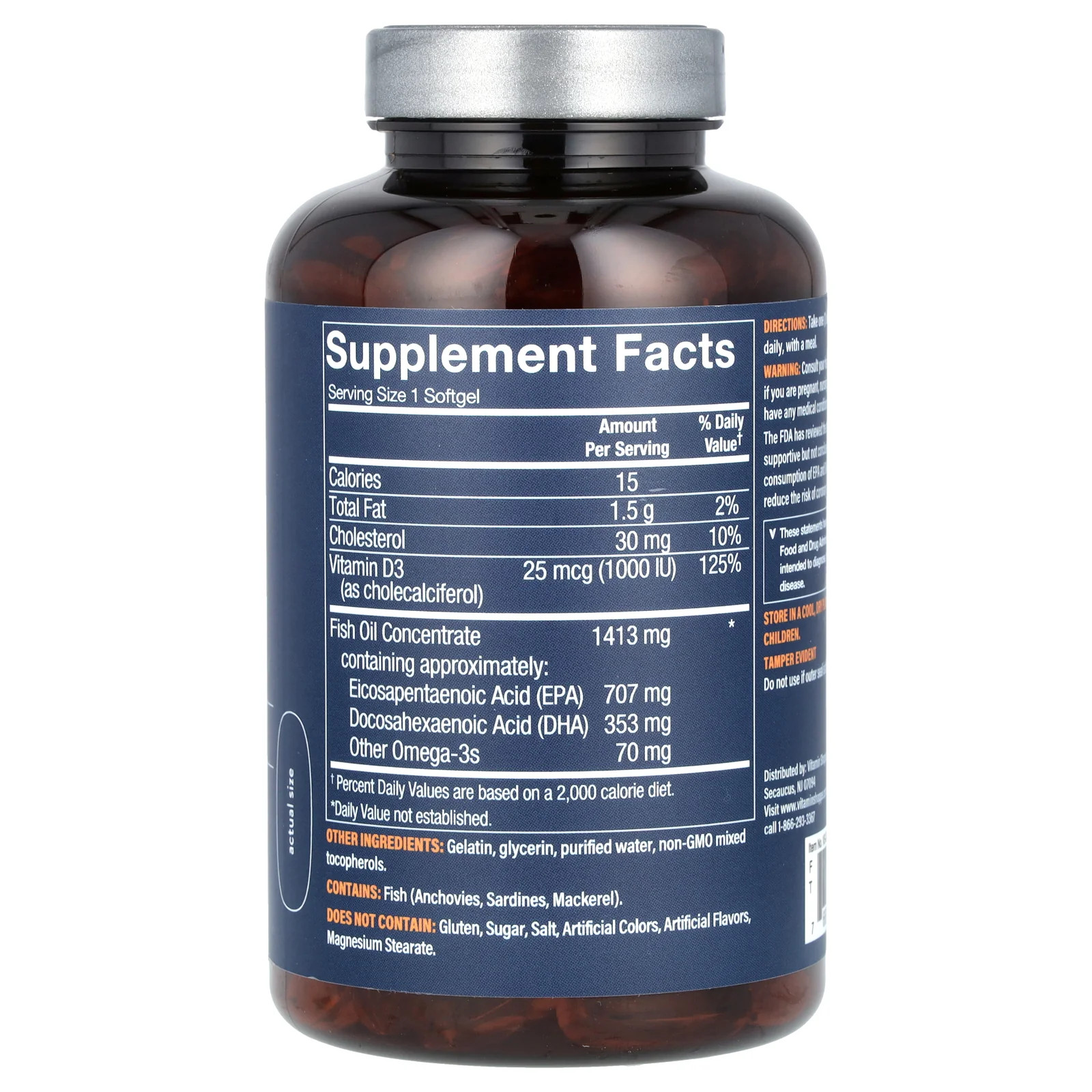 2 X Vthrive, Premium Omega-3 Fish Oil, 120 Softgels
