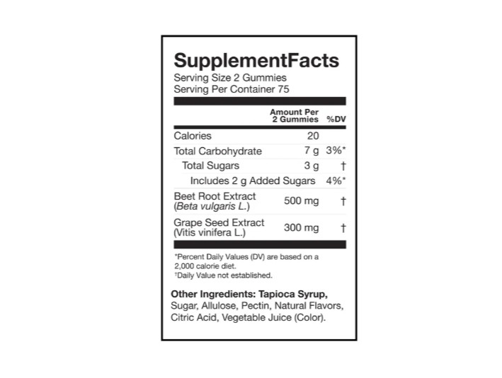 Humann SuperBeets Heart Gummies Strawberry 150 Count