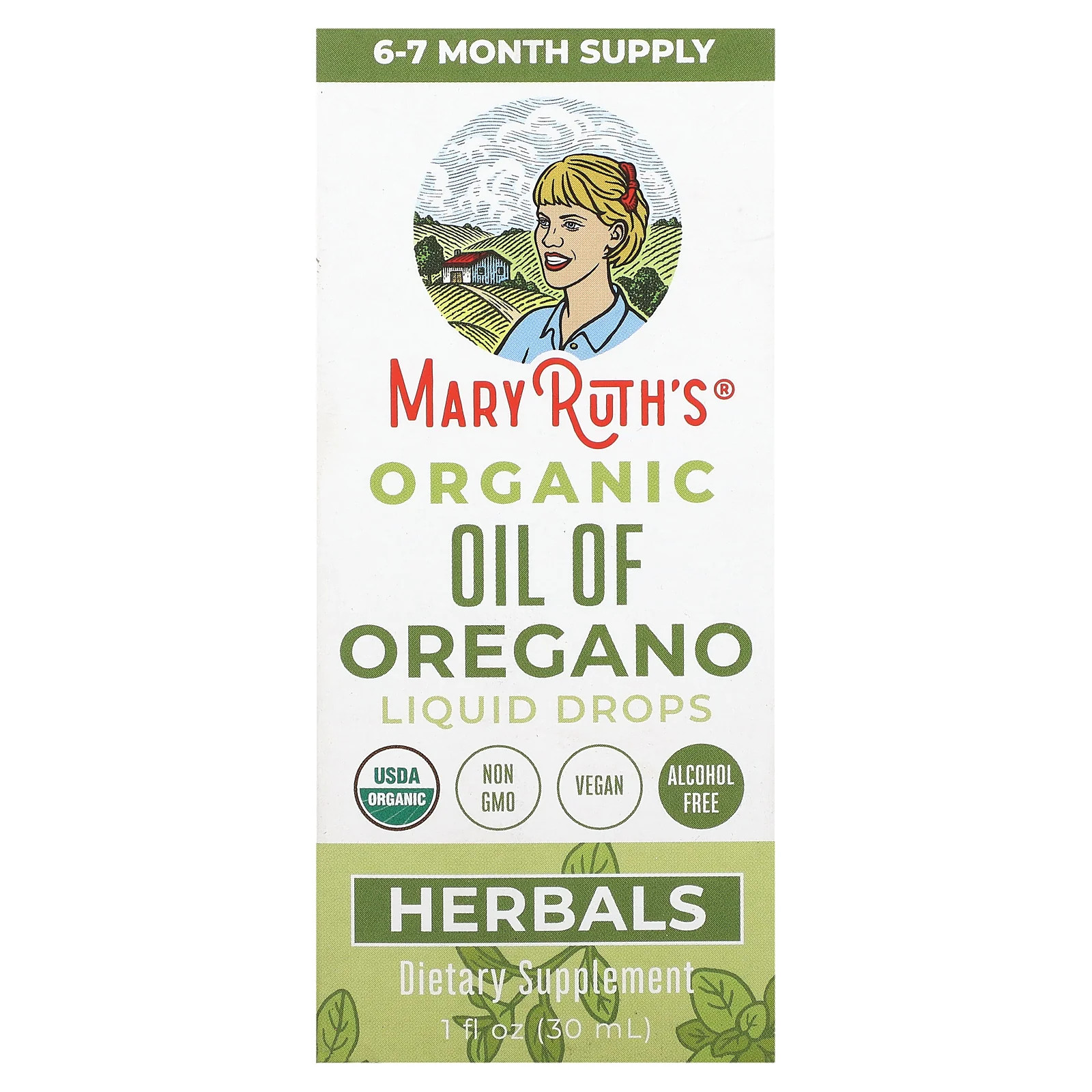 2 X MaryRuth’s, Organic Oil of Oregano Liquid Drops, 1 fl oz (30 ml)