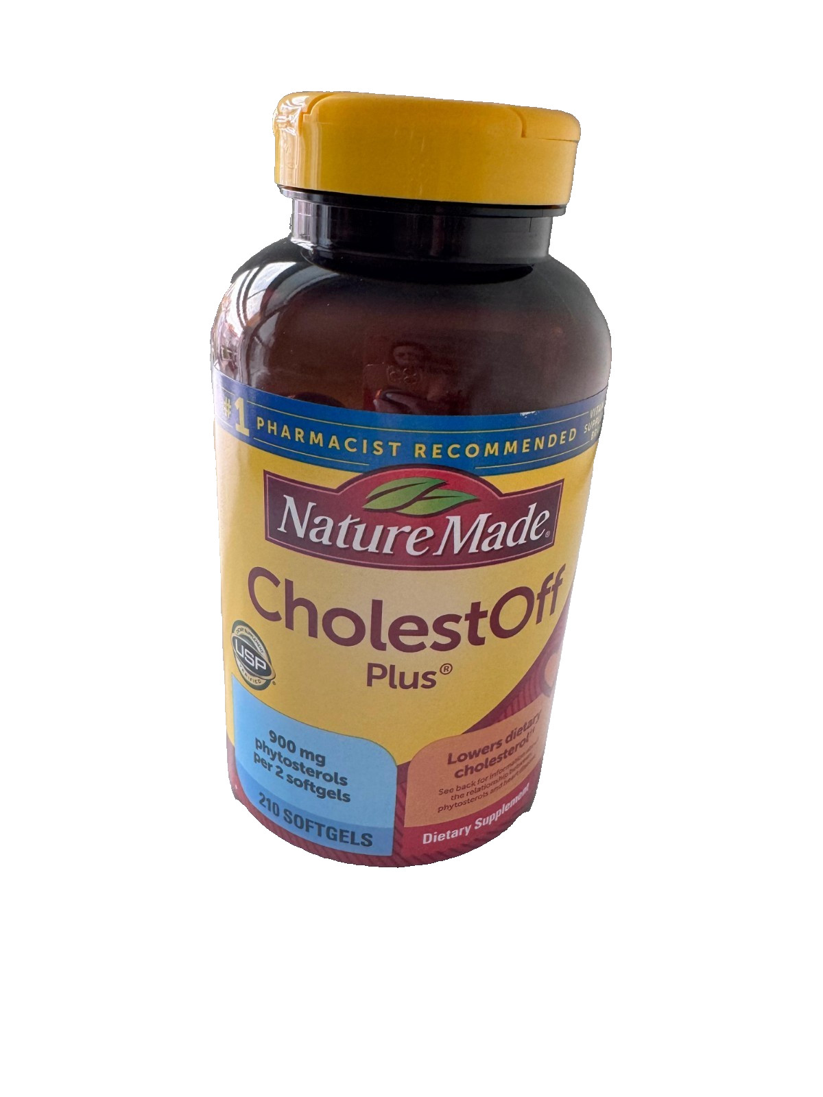 Nature Made CholestOff Plus 210 Softgels Plant Sterols Cholesterol Support