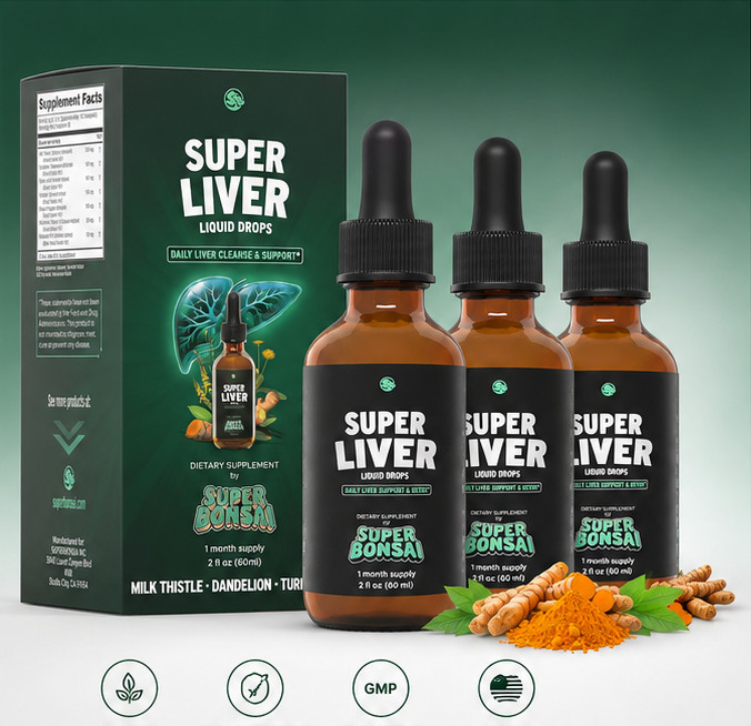 3 Pack SuperBonsai Liver Supports Milk Thistle Natural Liver Cleansing Formula