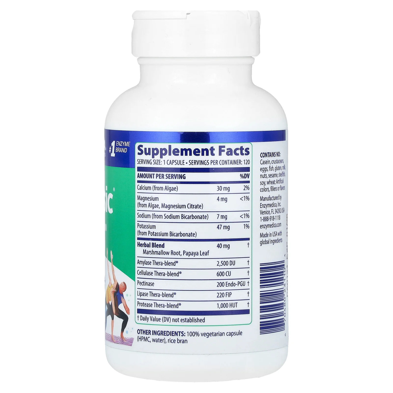 2 X Enzymedica, pH-Basic, 120 Capsules