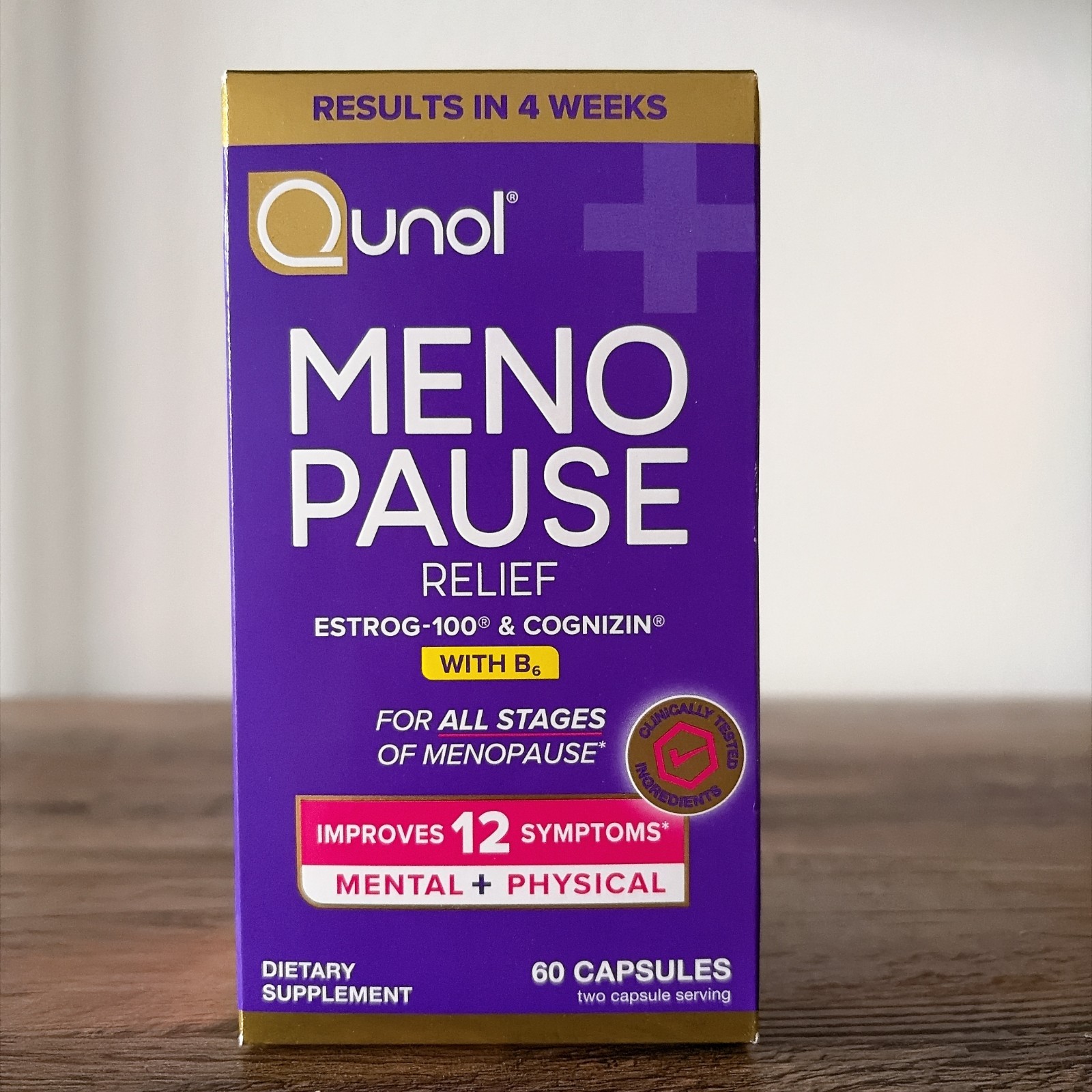Qunol Menopause Relief Capsules Peri to Post Results in 4 Weeks ~ Hormone Free