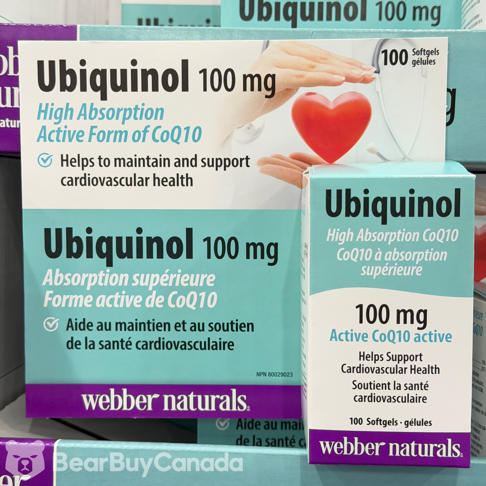 Webber Naturals Ubiquinol CoQ10 100mg 100 Softgels Heart Health Exp 12/2029