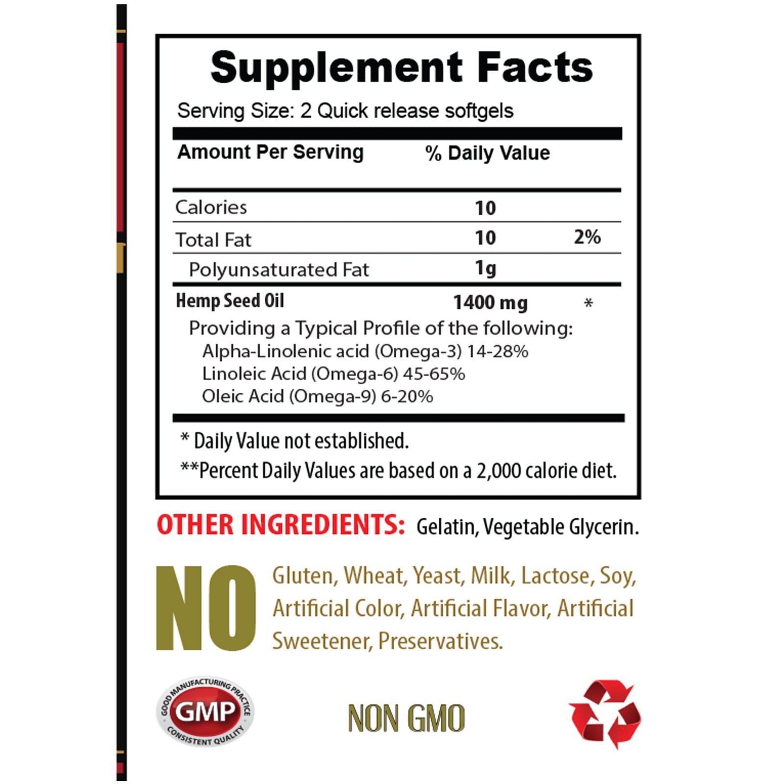 hemp seed oil capsules – HEMP SEED OIL 1400mg – fatty acids, fat burner – 1 Bot