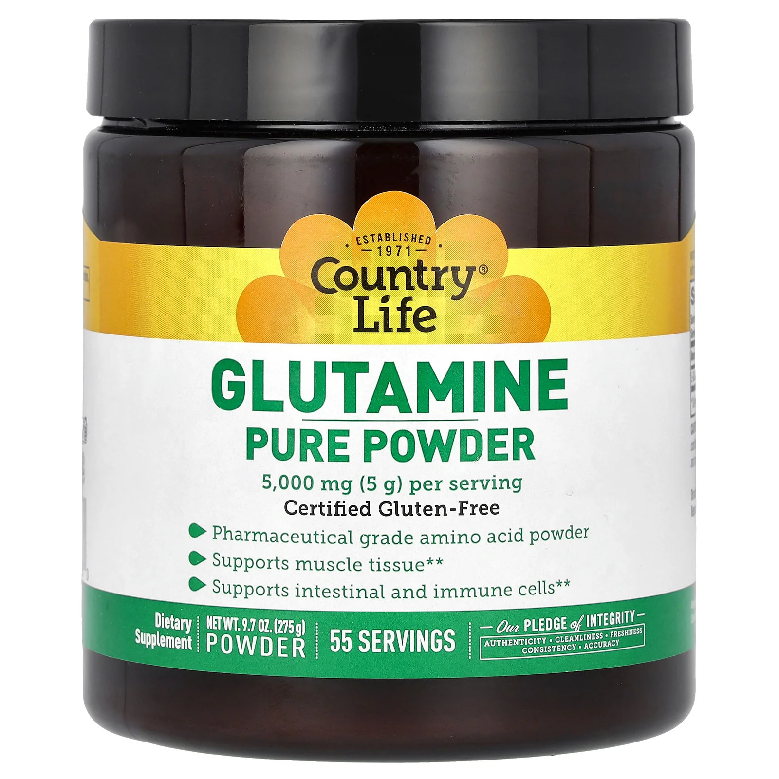 2 X Country Life, Glutamine Pure Powder, 9.7 oz (275 g)