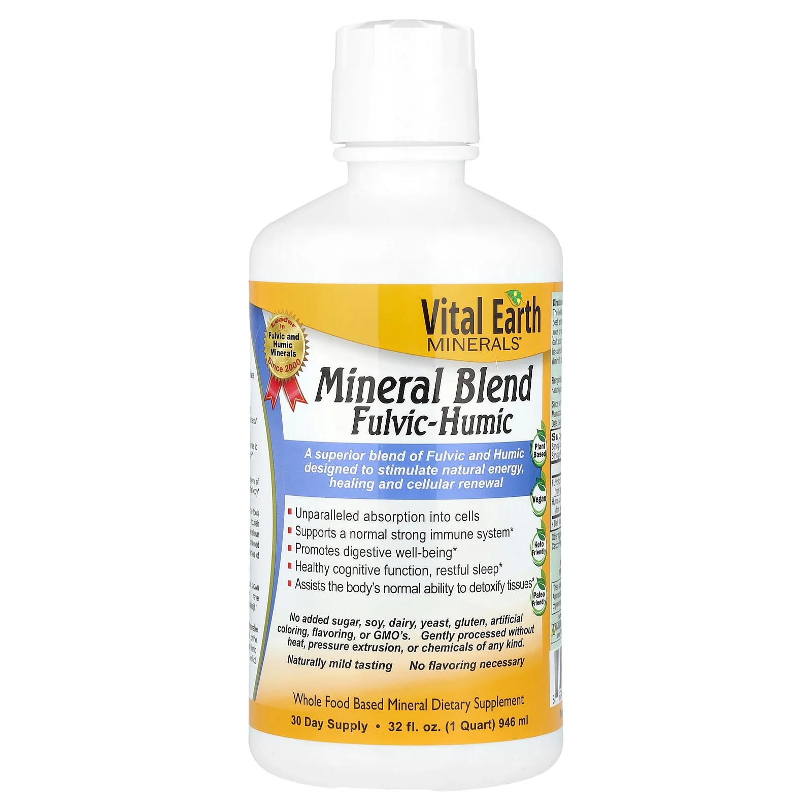 2 X Vital Earth Minerals, Mineral Blend Fulvic-Humic, 32 fl oz (946 ml)