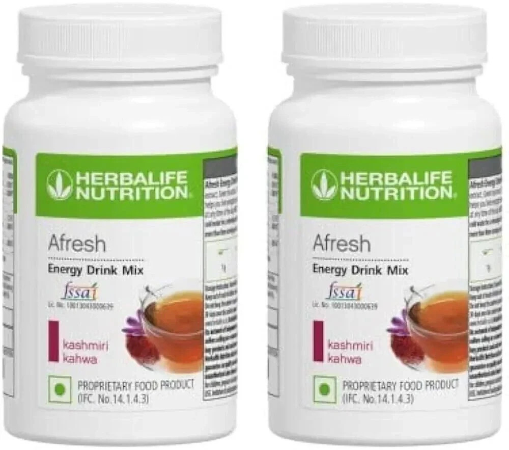 2 x Herbalife Afresh Energy Drink Mix Kashmiri Kahwa WEIGHT LOSS & METABOLISM