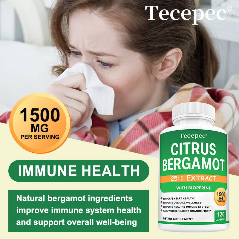 Citrus Bergamot 1500mg – 25:1 Extract, Organic Cholesterol Supplements