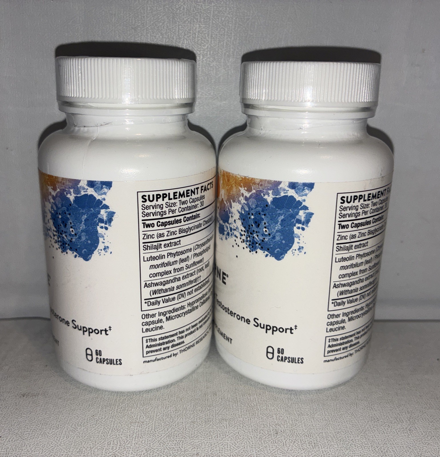 Lot Of 2-Thorne Advanced Test Support 60 Capsules Exp 10/2026 New Sealed