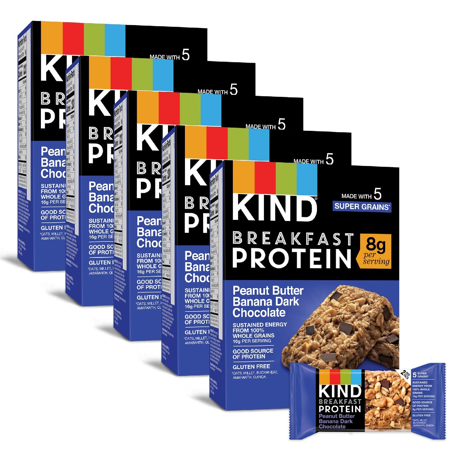 Breakfast Protein Bars, Peanut Butter Banana Dark Chocolate, Healthy Snacks, …