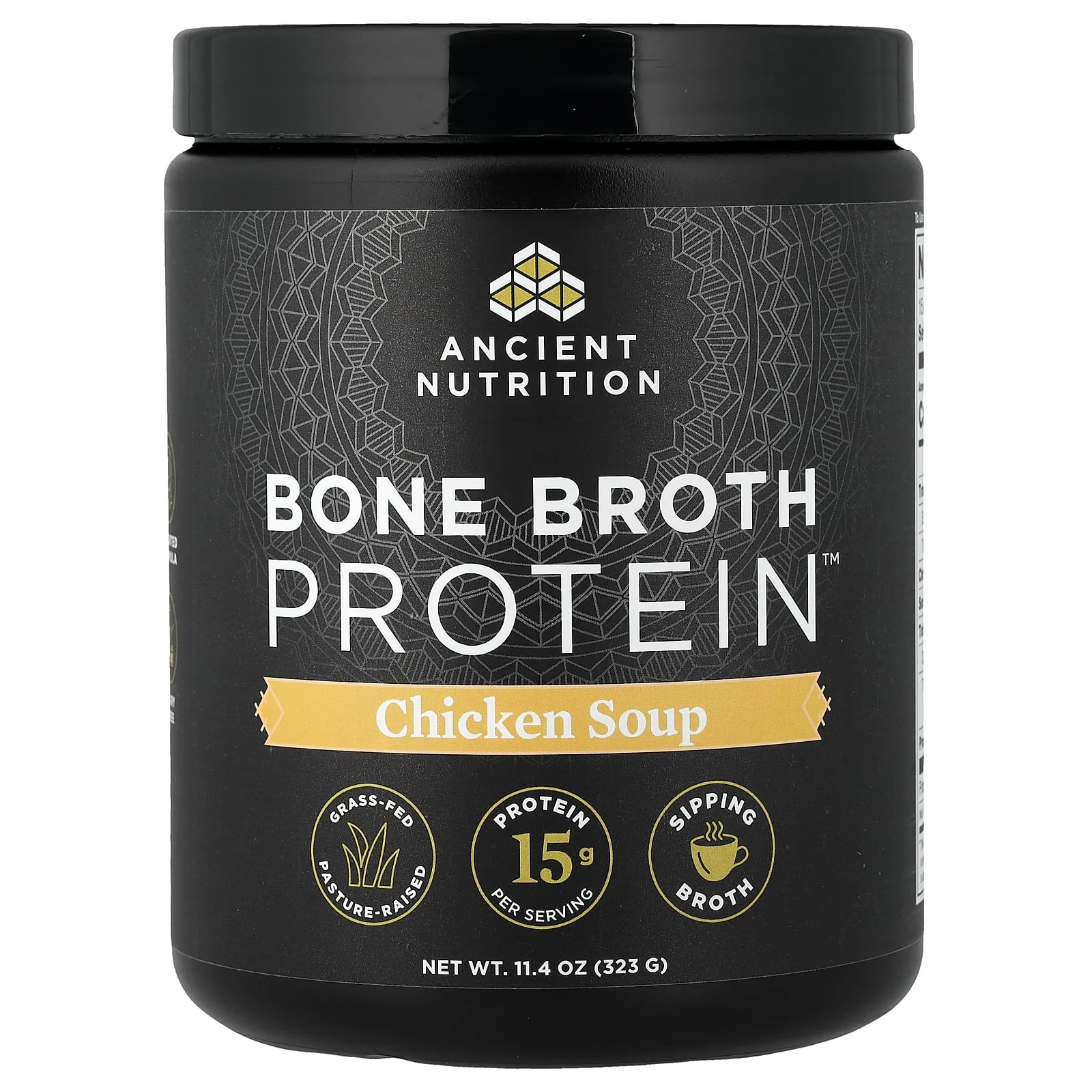 2 X Ancient Nutrition, Bone Broth Protein�, Chicken Soup, 11.4 oz (323 g)