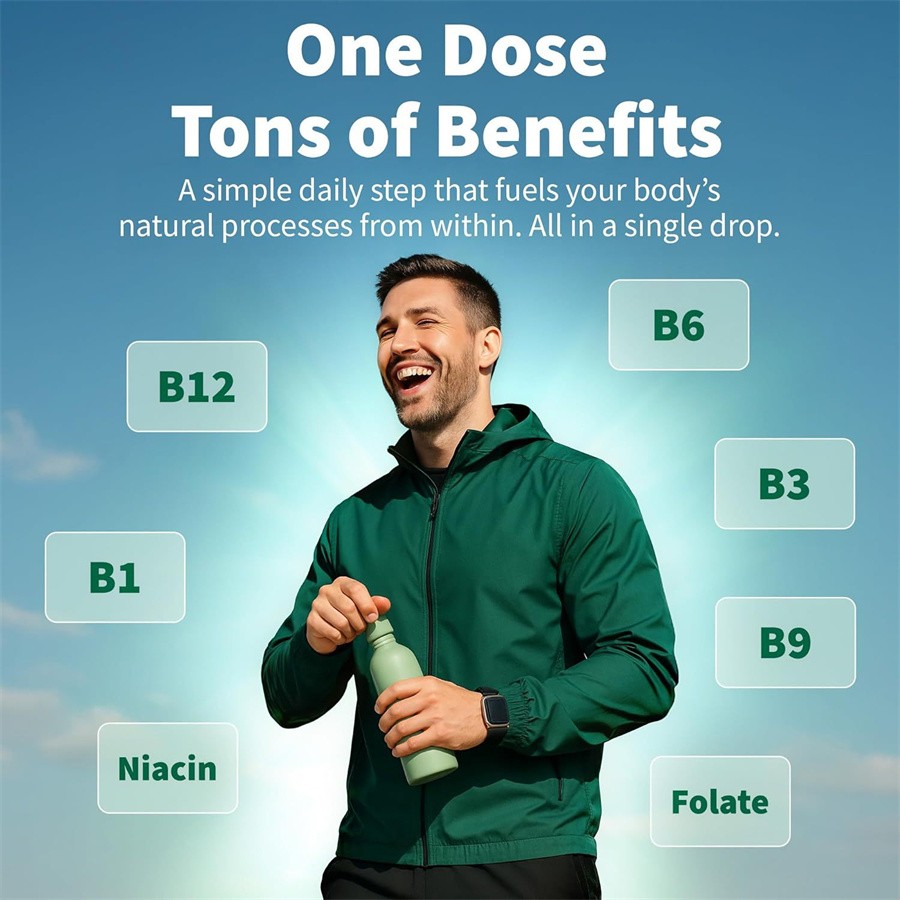 and Vitamin B12 1-5PCS B6 Liquid Drops, B12 Sublingual Vitamin B Complex Vitamin
