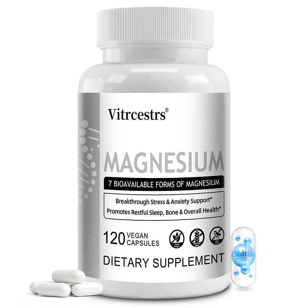 Magnesium Complex 7-In-1 Formula,120 Caps Supports Emotional,Heart,Muscle Health