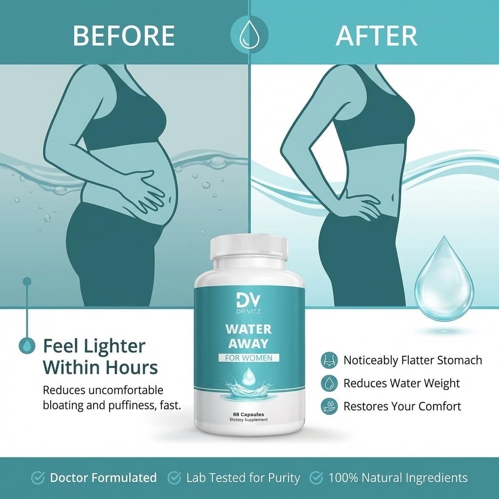 Natural Diuretic Water Away: Weight Control Natural Bloat Relief ~ Dandelion Etc