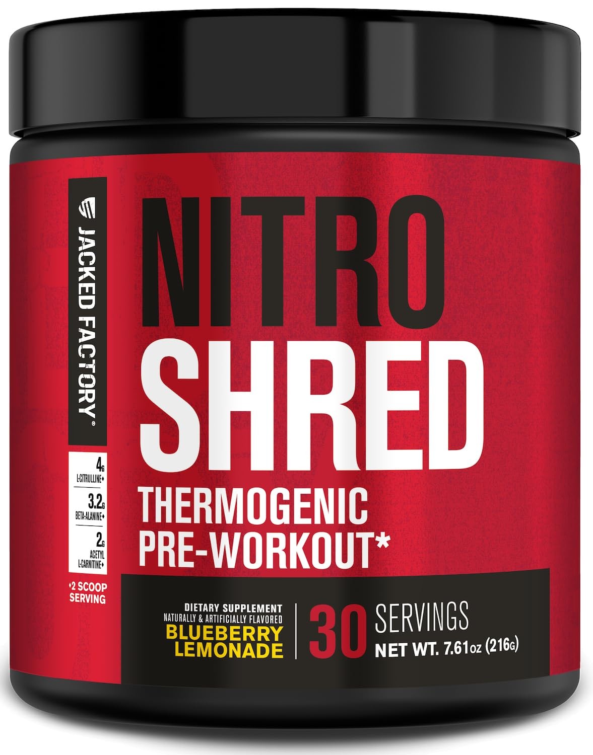 Jacked Factory NITROSURGE Shred Pre Workout 30 Servings (Pack of 1), No Color