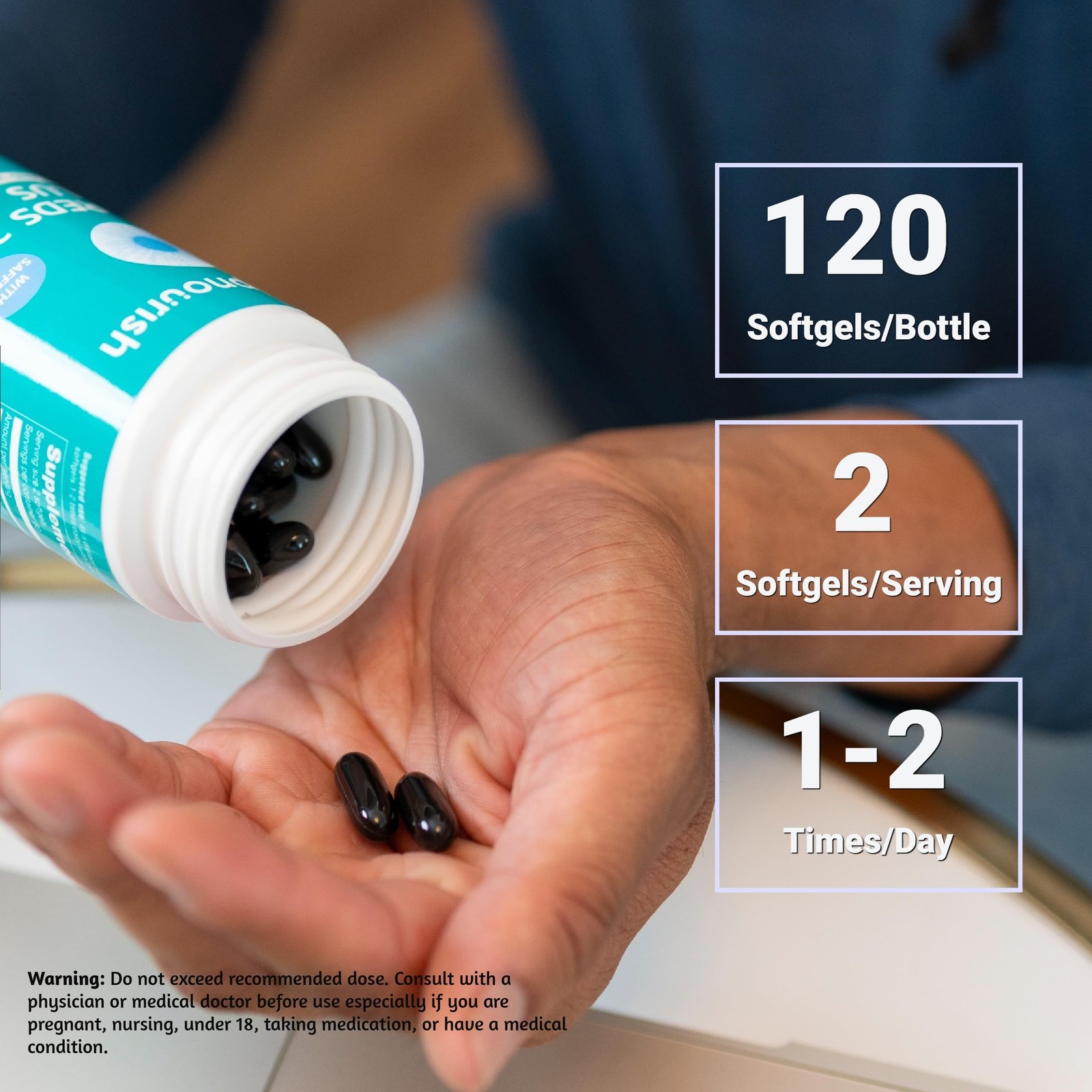UpNourish AREDS 2 Eye Vitamin Supplement Zinc Free Lutein Zeaxanthin 120 Softgel