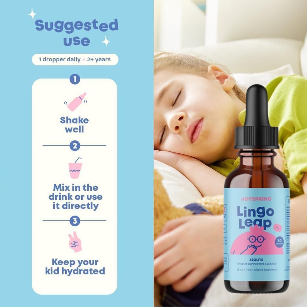 Lingo Leap Children’s Drops – Zeolite Detox for Speech Delays Therapy – 30ml