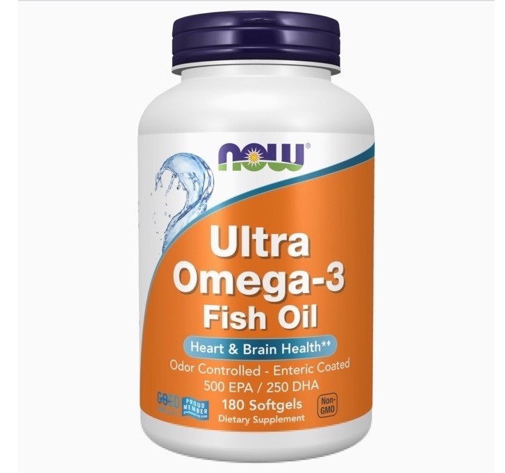NOW Foods, Ultra Omega 3-D, 600 EPA / 300 DHA, 180 Fish Softgels 05/2029