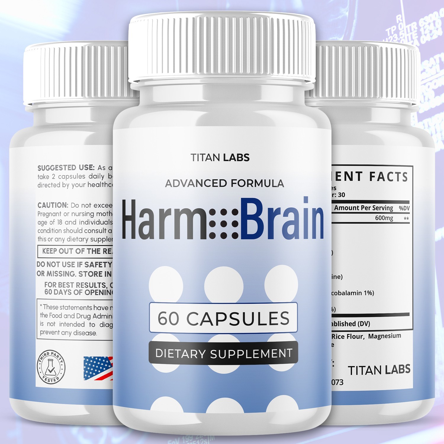 (5 Pack) Harmo Brain Nootropic Natural Brain Supplement HarmoBrain 300 Capsules