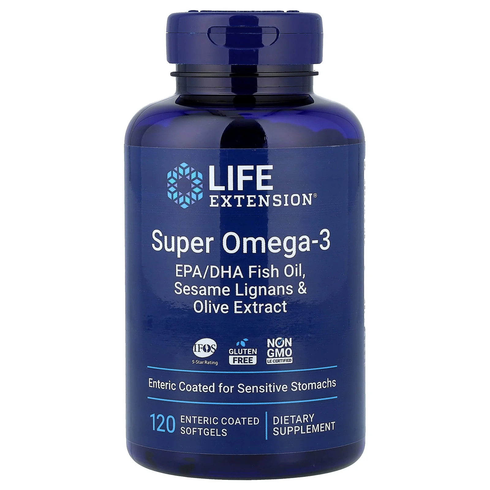 2 X Life Extension, Super Omega-3, EPA/DHA Fish Oil, Sesame Lignans & Olive Ext
