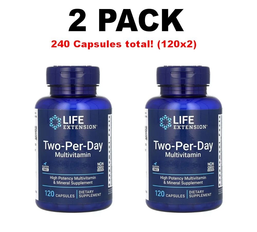 Life Extension, Two-Per-Day, 2 PACk, 120 Capsules each (240 total!)