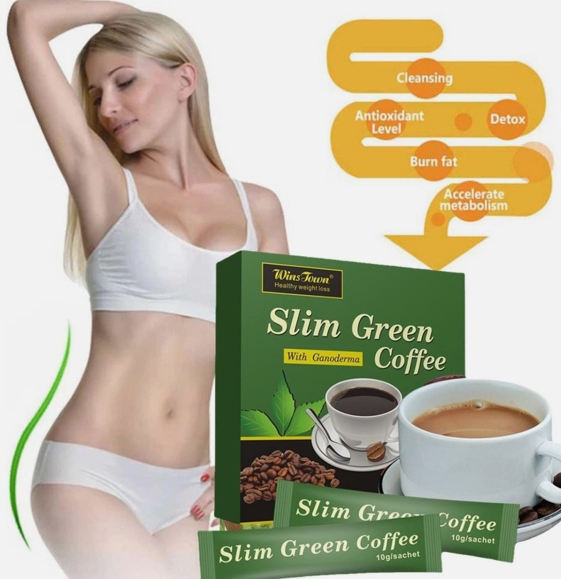 Fat Burner, weight Loss Green Slim Coffee HOT with Ganoderma 18/36pcs