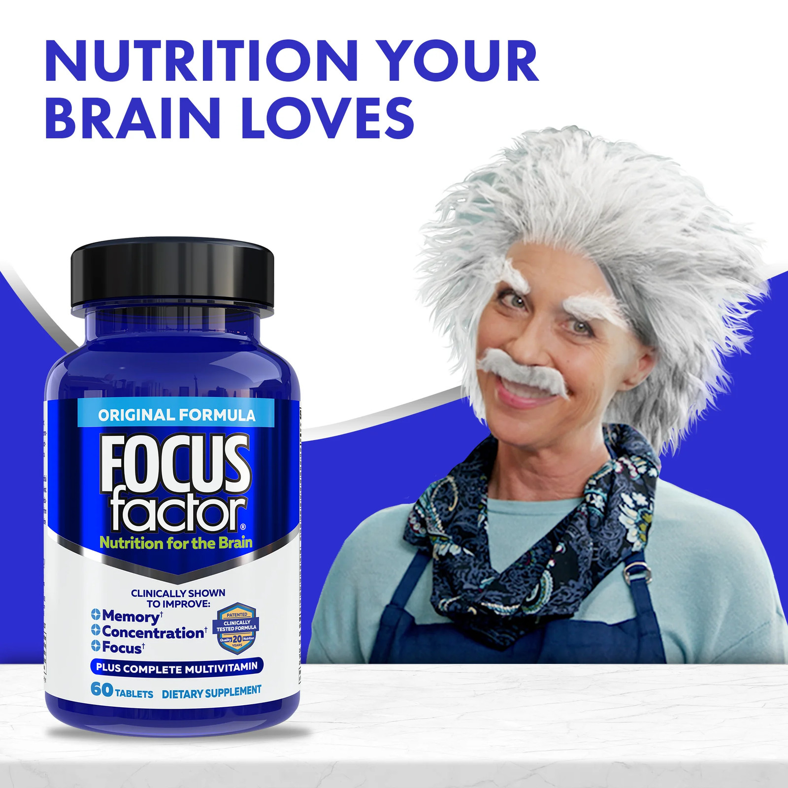 Original (60 Count) – Brain Health Supplement with Vitamins B6, B12, D, Bacopa M