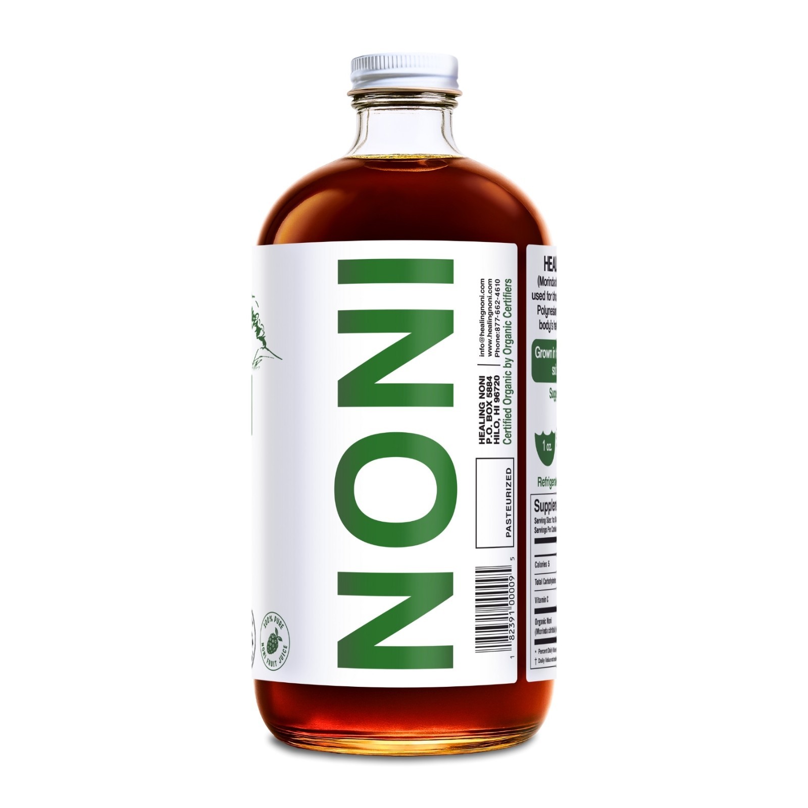Healing Noni ® – Certified Organic Noni Juice – 1 x 32oz