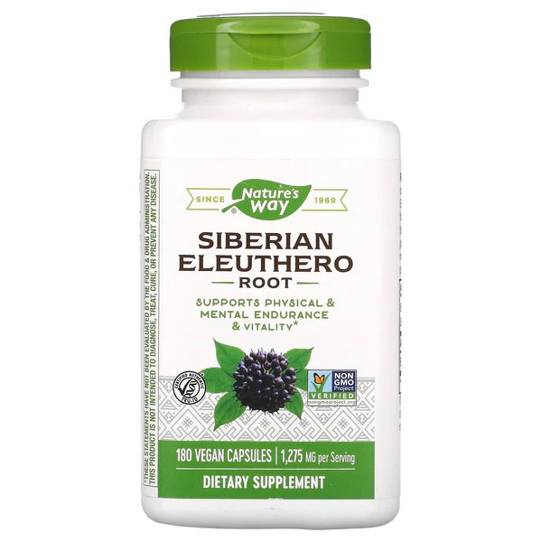 NATURE’S WAY Siberian Eleuthero Root 425 mg – 180 Vegan Capsules