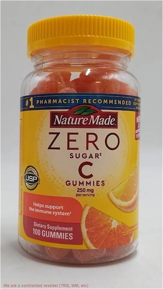 Nature Made Zero Sugar Vitamin C Sugar Free Gummies – 100ct EXP: 10/2027