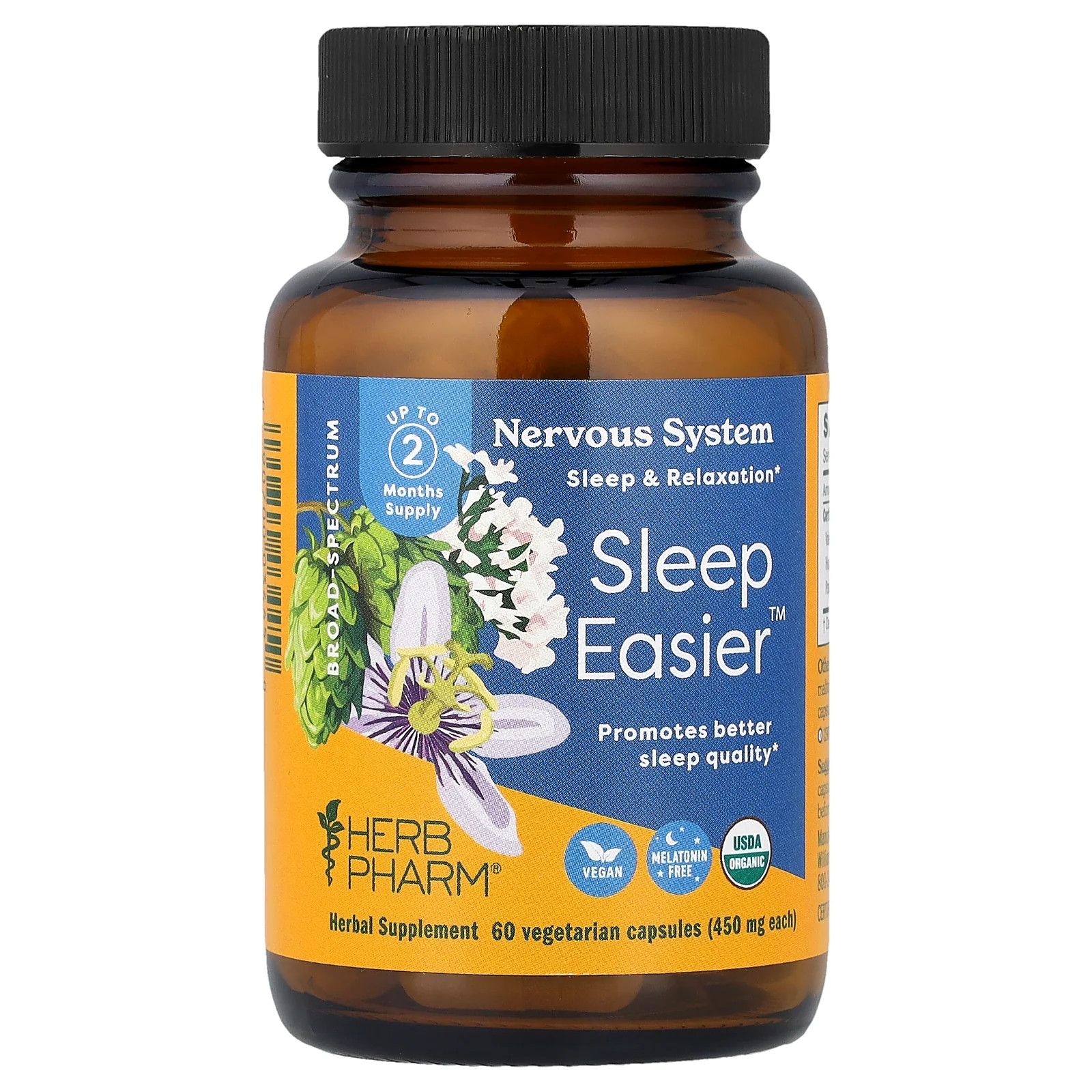 2 X Herb Pharm, Sleep Easier�, 60 Vegetarian Capsules