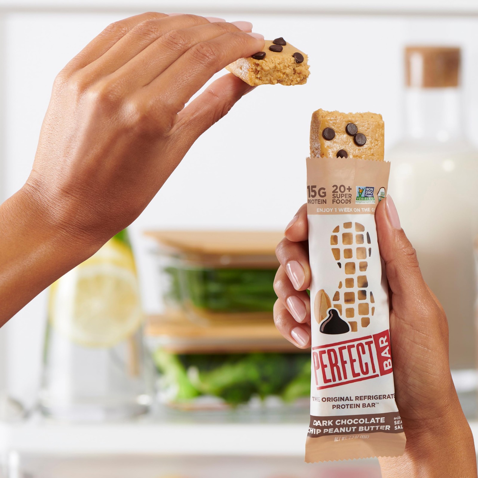Perfect Bar Protein Bars, Dark Chocolate Chip Peanut Butter, Gluten Free, Mad…